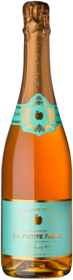 Sektflasche mit lachsfarbenem alkoholfreiem 'La Petite Reine' Apfelschaumwein