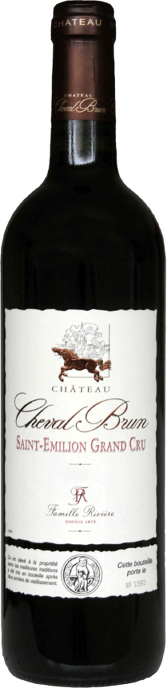 Bordeauxflasche Château Cheval Brun Saint Emilion Grand Cru 2016