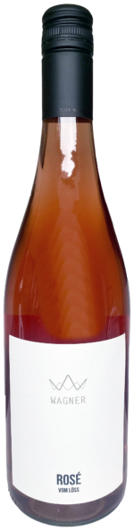Burgunderflasche mit erdbeerfarbenem Rosé