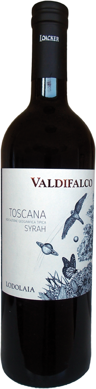 Rotweinflasche Lodolaia Syrah DOC vom Weingut Valdifalco Maremma Toskana