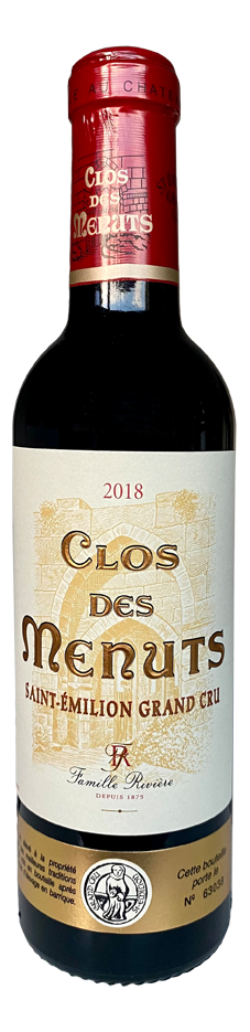 Halbe Bordeauxflasche Clos de Menuts Grand Cru 2018