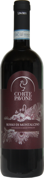 Rotweinflasche Rosso di Montalcino Corte Pavone
