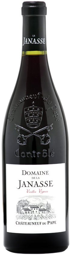 Rotweinflasche Chateauneufdupape vieilles vignes Domaine de la Janasse